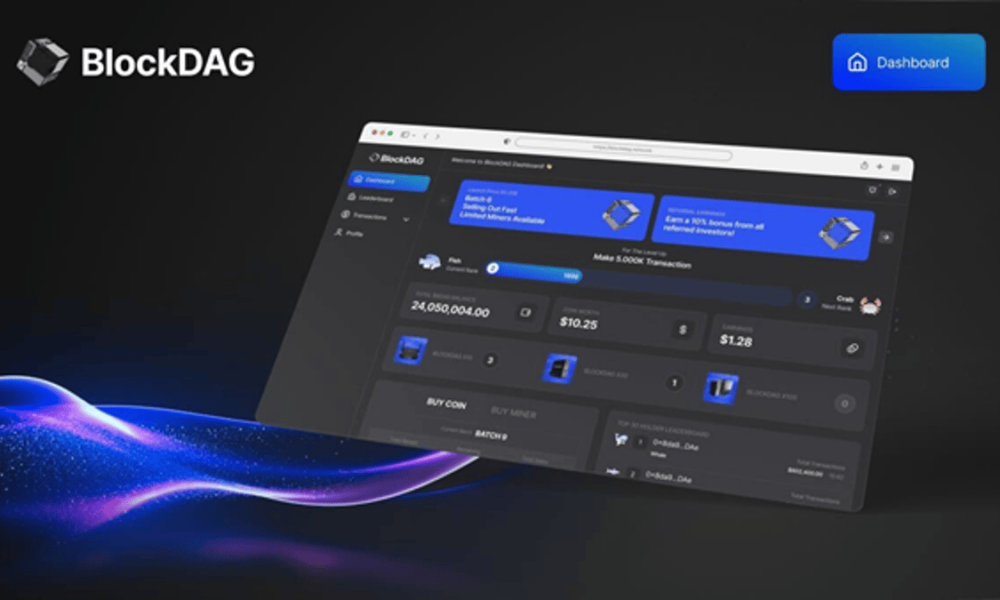 BlockDAG Dashboard Update: Daily Sales Increase to $1M Amid Whale Exodus from Retik Finance