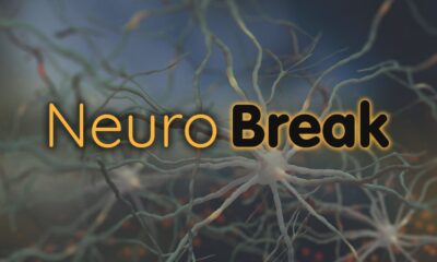 Neuro Break over a computer rendering of neurons.