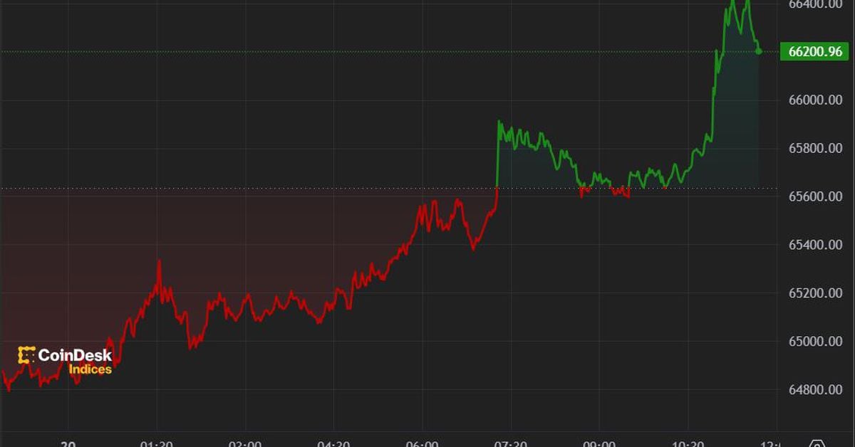Crypto assets rally as BTC returns to $66,000