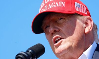 Former President Donald Trump speaks during a rally at Greenbrier Farms on Friday in Chesapeake, Virginia, one day after the first presidential debate of the 2024 election.