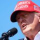 Former President Donald Trump speaks during a rally at Greenbrier Farms on Friday in Chesapeake, Virginia, one day after the first presidential debate of the 2024 election.