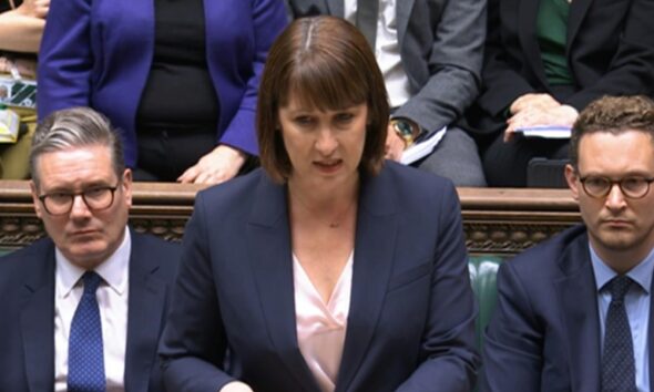 Labour finance minister Rachel Reeves said public finances faced an extra hole of £22 billion (-)