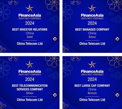 China Telecom honored with four awards by FinanceAsia