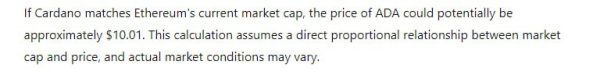 Cardano ChatGPT Price Estimates