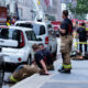 Houston firefighters respond to a fire at the Main Street Market at 901 Main Street in downtown Houston. Taken on October 17, 2019.